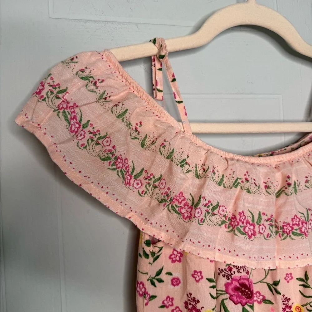 LC Waikiki Girls Pink Floral Off The Shoulder Maxi Dress Youth 12-13 152-156 cm